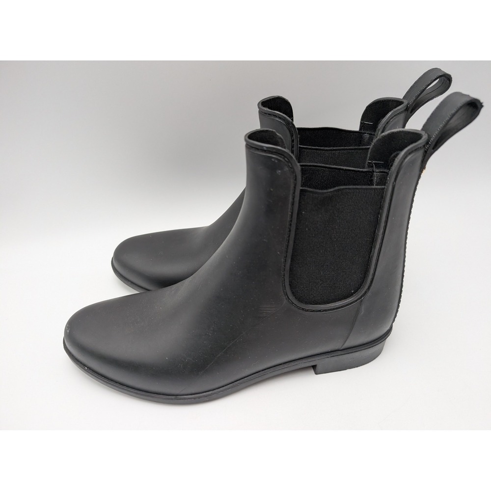 Sam Edelman Rain Boot Womens 8 Black Tinsley Chelsea Waterproof‎ Rubber Shoe